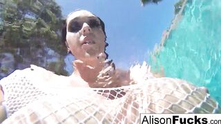 Buxom Alison Tyler takes a tub and masturbates