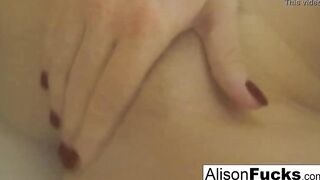 Buxom Alison Tyler takes a tub and masturbates