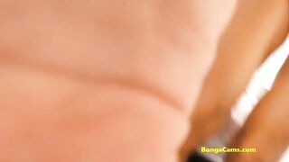 Perfectly shaped BongaCams cunt with mouth ride vibrator while home alone