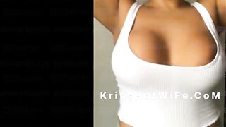 Kriss Hotwife - Changing Clothes and Trying on the New Bold Blouses Marking Long Titties