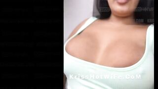 Kriss Hotwife - Changing Clothes and Trying on the New Bold Blouses Marking Long Titties