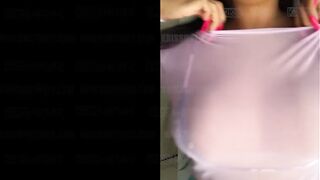 Kriss Hotwife - Changing Clothes and Trying on the New Bold Blouses Marking Long Titties