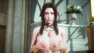 Aerith and Tifa passionate sex - Final Fantasy 7 Futa