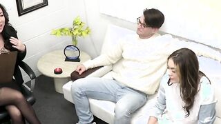 Therapy session spiced up with oral pleasure