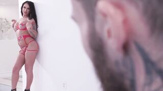 Big tits Curvy TS Khloe Kay barebacked by big cock