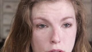 Slave Ella Nova blindfolded and whipped and anal fucked