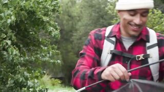 Busty Camper gets analed by friend inside the tent