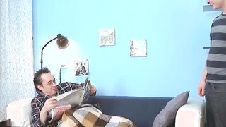 Cute woman fucks just with his condom on