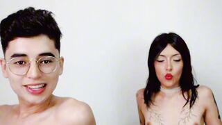 Femboy Gives heads to shemale cock