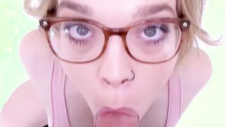 Horny Blonde Tests her Sucking Skills on Porn Producer