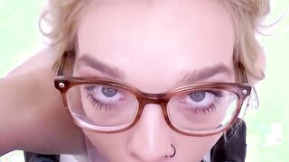 Horny Blonde Tests her Sucking Skills on Porn Producer