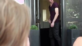 Sunny terrace makes perfect place for anal