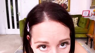 UK cutie with big ass loves to tease and suck elderly cock