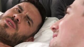 Stepbro binds and anal fucks newlyweds in a threesome