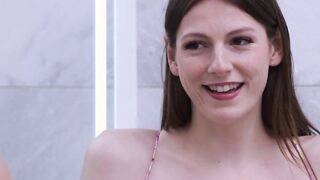 Slim Tbabe successfuly suck and ride stepbros dick