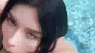 Poolside Passion Minx in a Swimsuit Suck