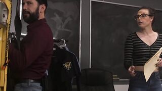 Evidence clerk anal fucked by corupted cop