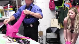 MILF shoplifter gets a rough fuck lesson