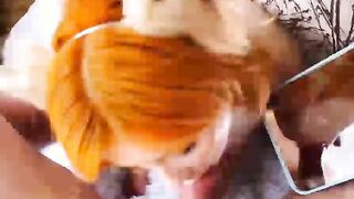 Beautiful Stepsister Gives Blowjob With Cum on Face