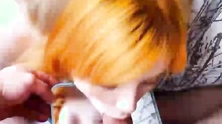 Beautiful Stepsister Gives Blowjob With Cum on Face