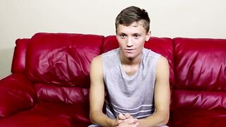 Matthew shows his cute twink body and jerks off his dick