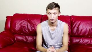 Matthew shows his cute twink body and jerks off his dick