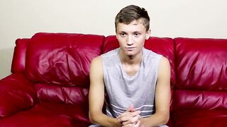 Matthew shows his cute twink body and jerks off his dick