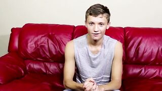 Matthew shows his cute twink body and jerks off his dick