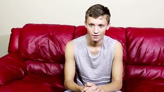 Matthew shows his cute twink body and jerks off his dick