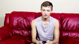 Matthew shows his cute twink body and jerks off his dick