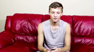 Matthew shows his cute twink body and jerks off his dick