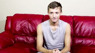 Matthew shows his cute twink body and jerks off his dick