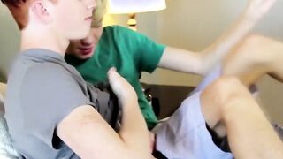 Twink films drilling his man raw and having his dick sucked