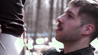 Syrup makers and co workers anal fuck in the woods