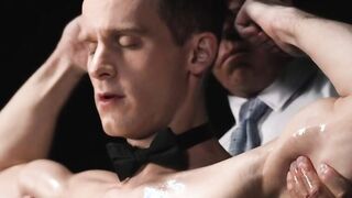 Dylan Tides gets ass barebacked by two Master