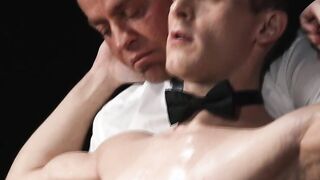 Dylan Tides gets ass barebacked by two Master