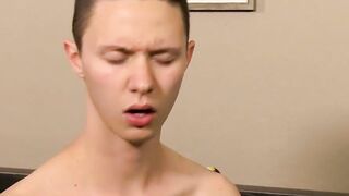New charming twink Seth flaunts his merchandise in a hot performance activity