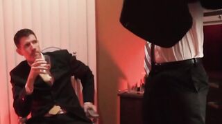 Strange men gropes Austin Young's body down to his pink hole and to his boy cock