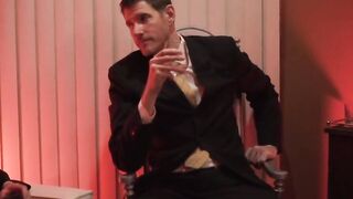 Strange men gropes Austin Young's body down to his pink hole and to his boy cock
