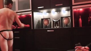 Strange men gropes Austin Young's body down to his pink hole and to his boy cock