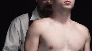 Danny Wilcoxx's smooth and sexy ass with his balls hanging from behind waiting to be