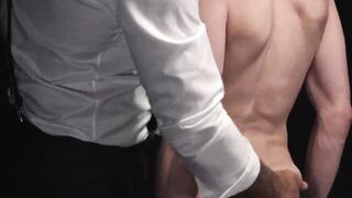 Marcus Ryan got the final test from his master by dripping lube on his hole then gett