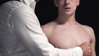 Marcus Ryan got the final test from his master by dripping lube on his hole then gett