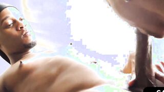 Blaise Shon gets to taste King Bae big dick and bareback fuck