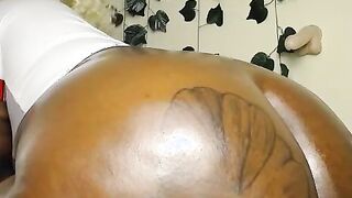 Big Black Booty Oiled Tatted