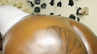 Big Black Booty Oiled Tatted