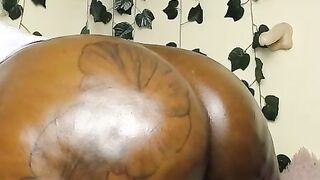 Big Black Booty Oiled Tatted