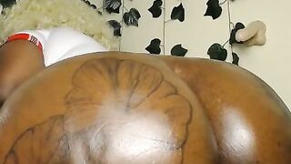 Big Black Booty Oiled Tatted