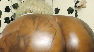 Big Black Booty Oiled Tatted