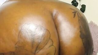 Big Black Booty Oiled Tatted